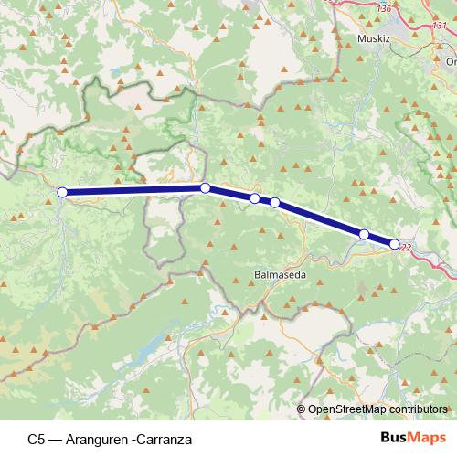 C5 rail Line Map
