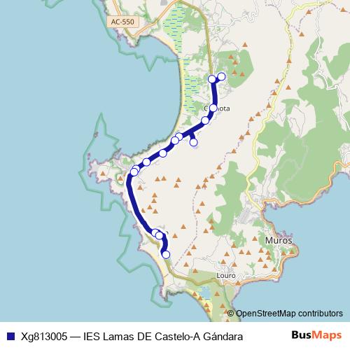 Xg813005 bus Line Map