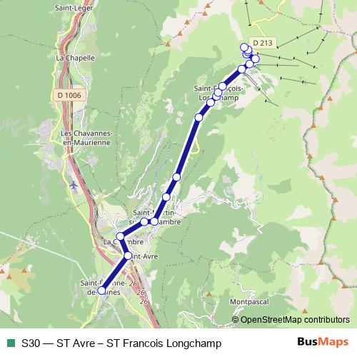 S30 bus Line Map