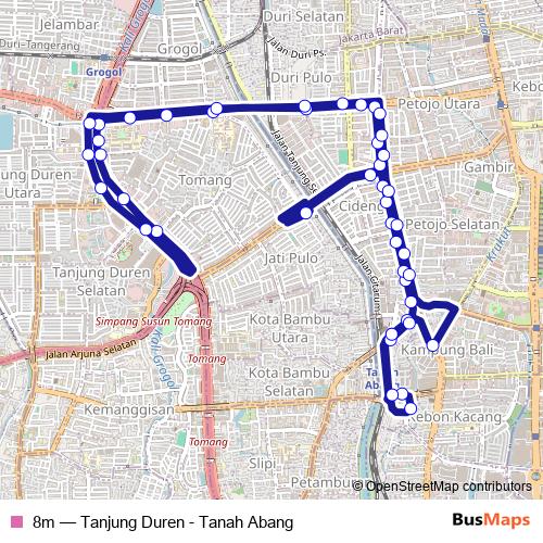 8m bus Line Map