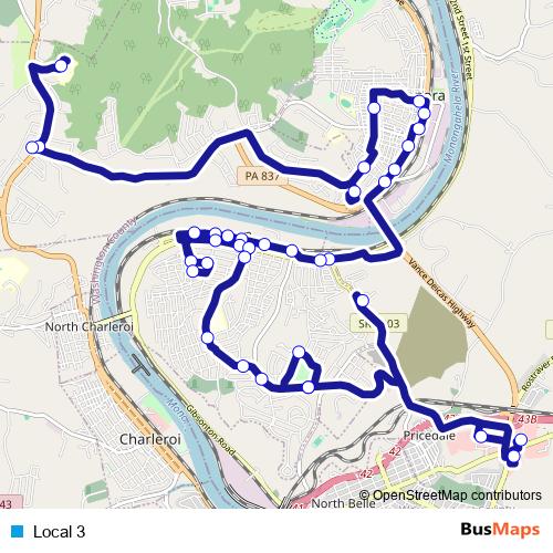 Local 3 bus Line Map