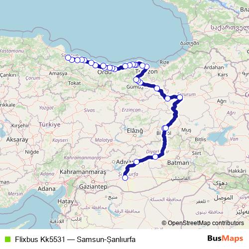 Flixbus Kk5531 bus Line Map