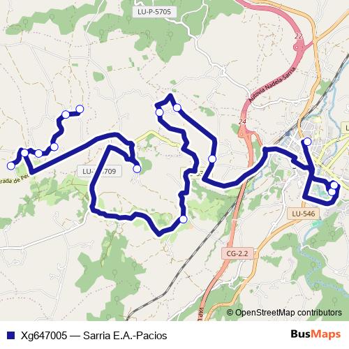 Xg647005 bus Line Map
