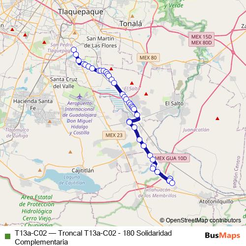 T13a-C02 bus Line Map