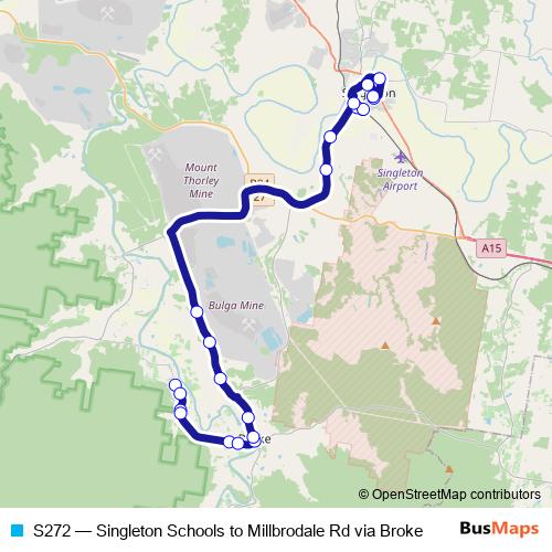 S272 bus Line Map