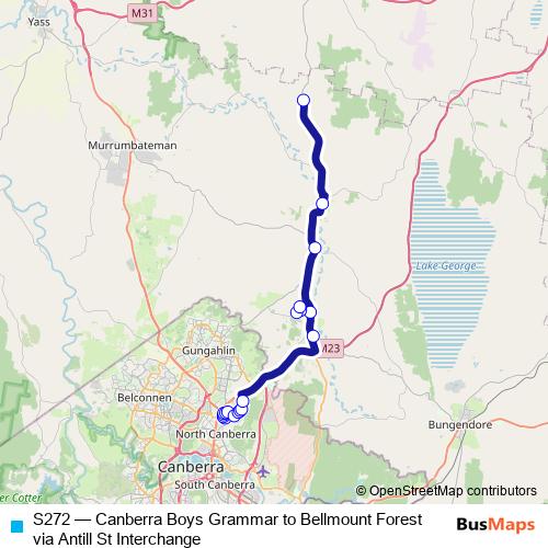 S272 bus Line Map