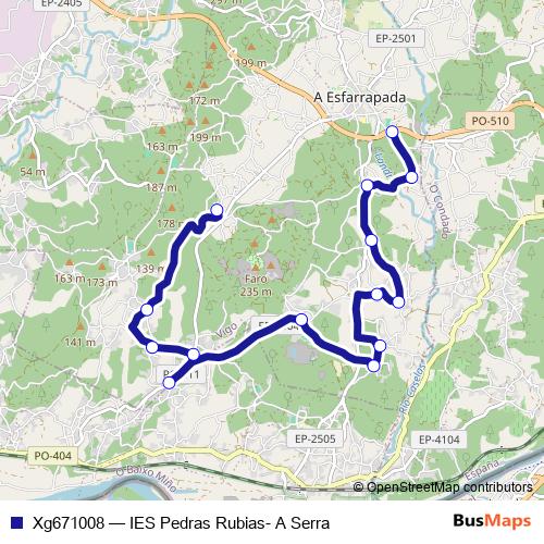 Xg671008 bus Line Map