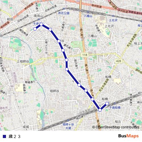 歳２３ bus Line Map