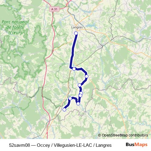 52savm08 bus Line Map