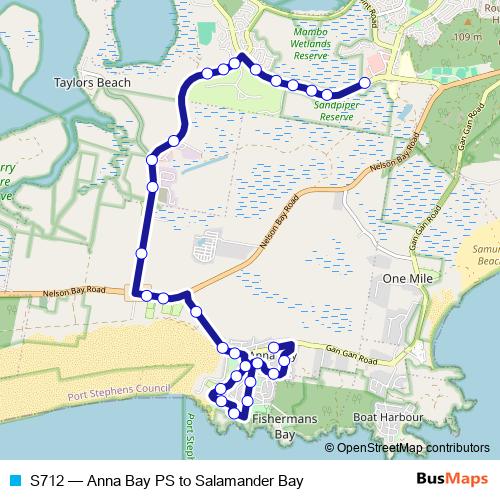 S712 bus Line Map
