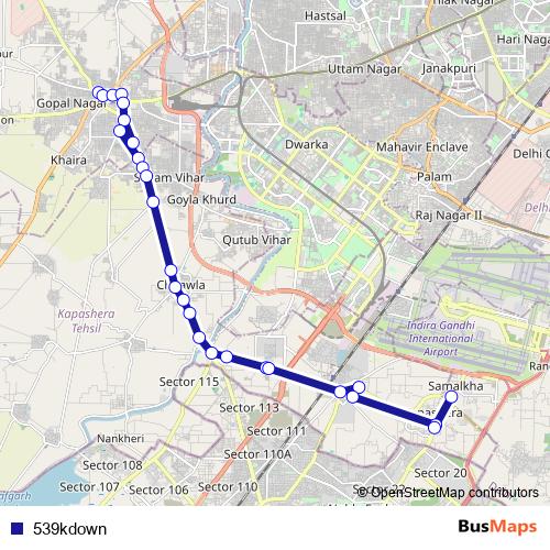 539kdown bus Line Map
