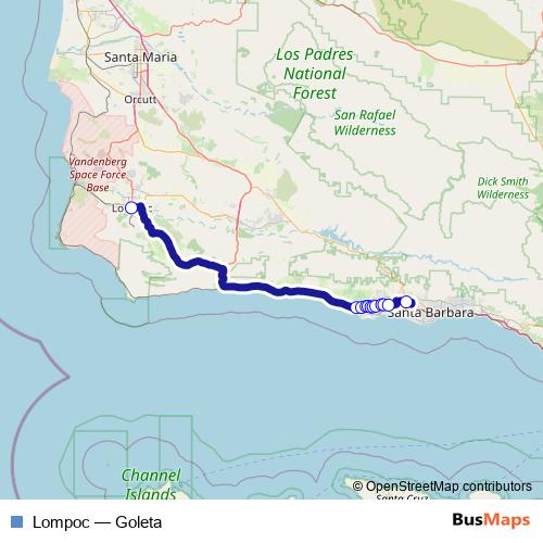 Lompoc bus Line Map