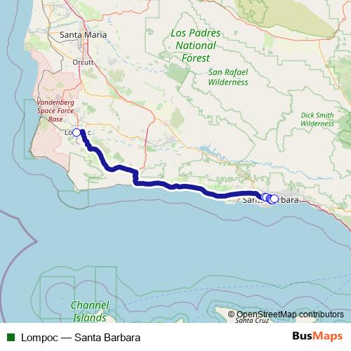 Lompoc bus Line Map