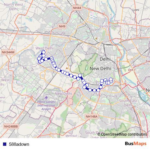 588adown bus Line Map
