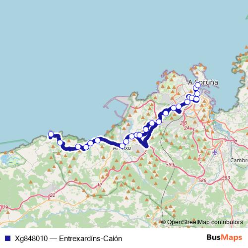 Xg848010 bus Line Map