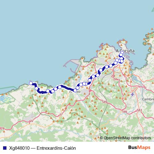 Xg848010 bus Line Map