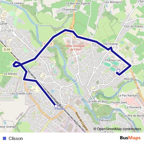 Clisson bus Line Map