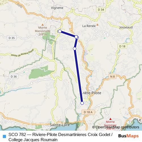 SCO 782 bus Line Map