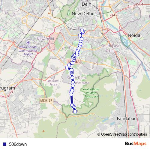 506down bus Line Map