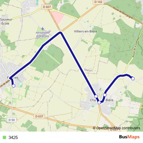 3425 bus Line Map