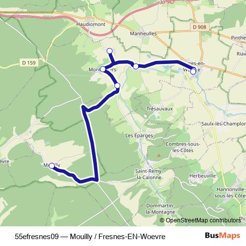55efresnes09 bus Line Map