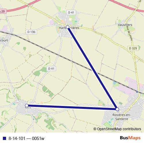 8-14-101 bus Line Map