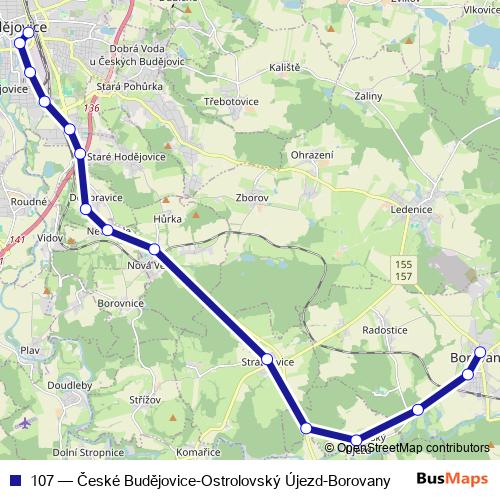 107 bus Line Map