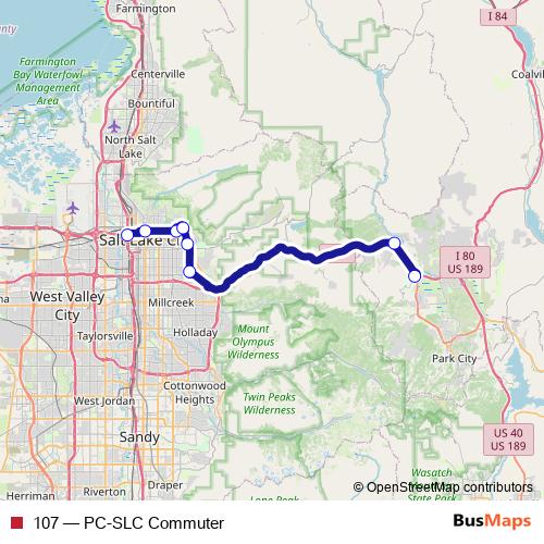 107 bus Line Map