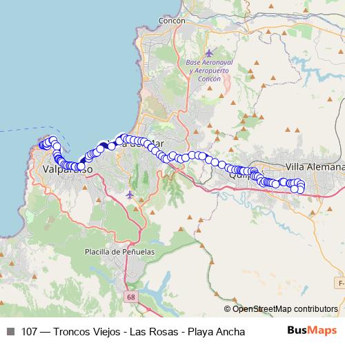 107 bus Line Map