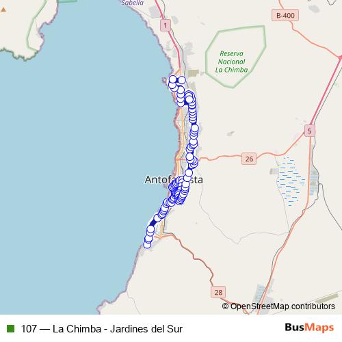107 bus Line Map