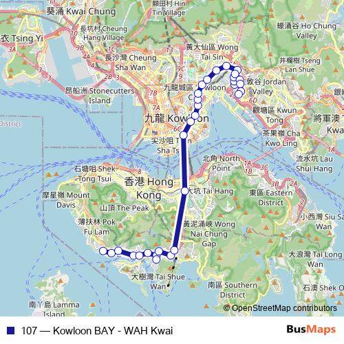 107 bus Line Map