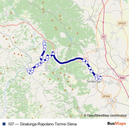 107 bus Line Map
