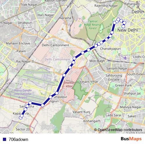 706adown bus Line Map