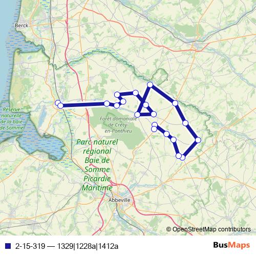 2-15-319 bus Line Map