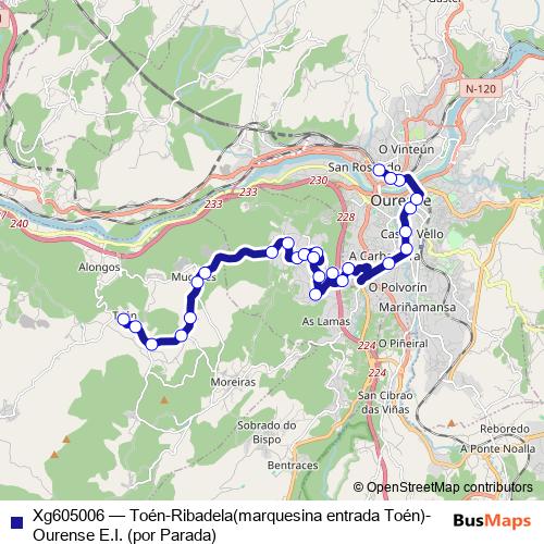 Xg605006 bus Line Map