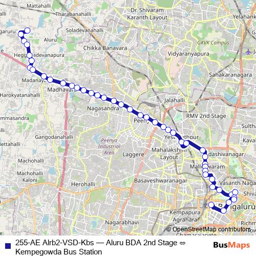 255-AE Alrb2-VSD-Kbs bus Line Map
