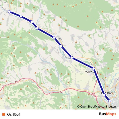 Os 8551 rail Line Map