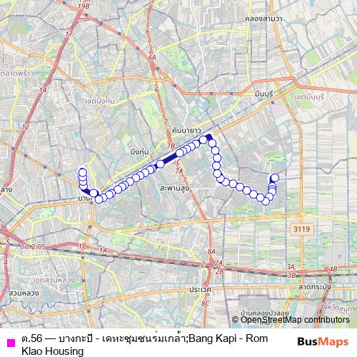 ต.56 bus Line Map