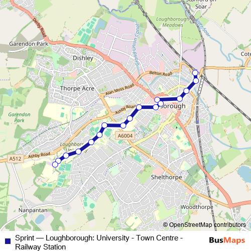Sprint bus Line Map