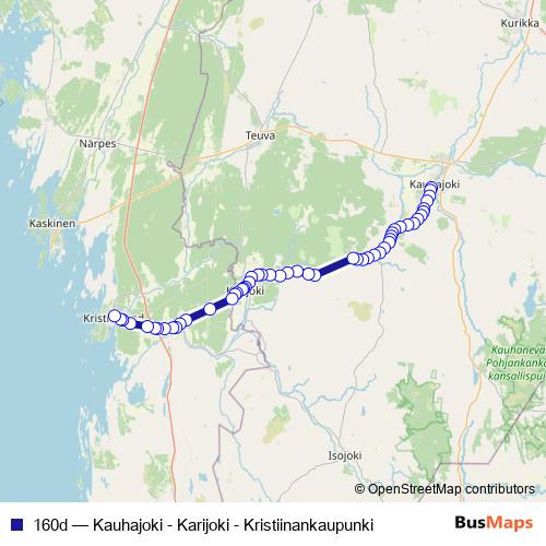 160d bus Line Map