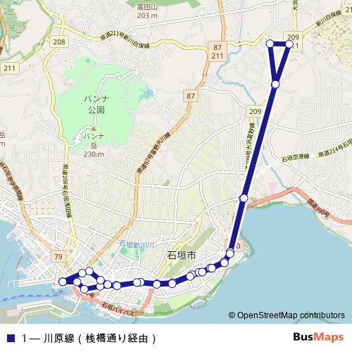 1 bus Line Map