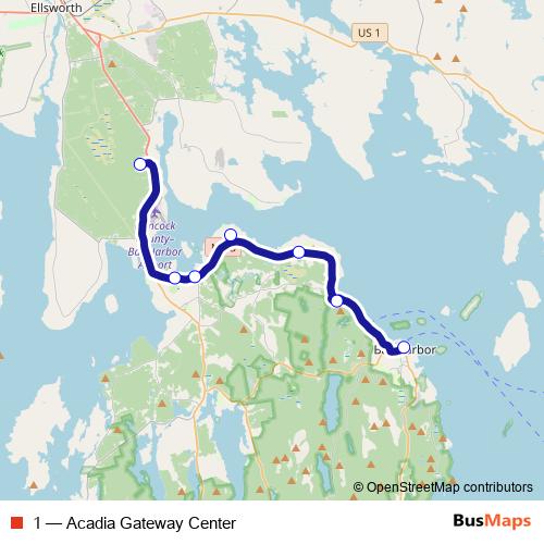 1 bus Line Map