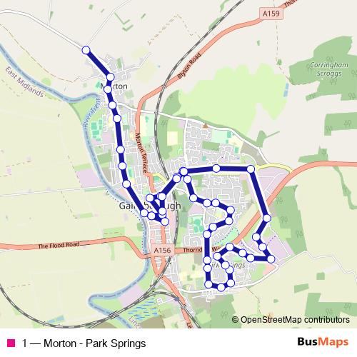 1 bus Line Map