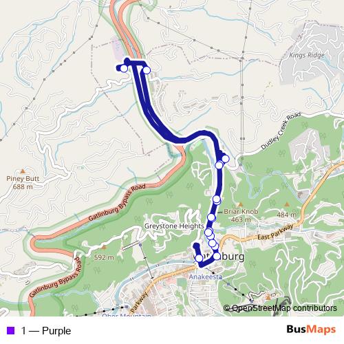 1 bus Line Map