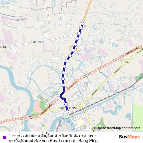 1 bus Line Map