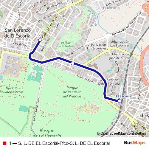 1 bus Line Map