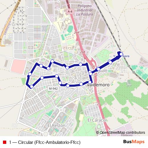 1 bus Line Map