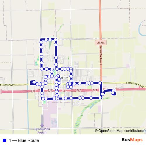 1 bus Line Map