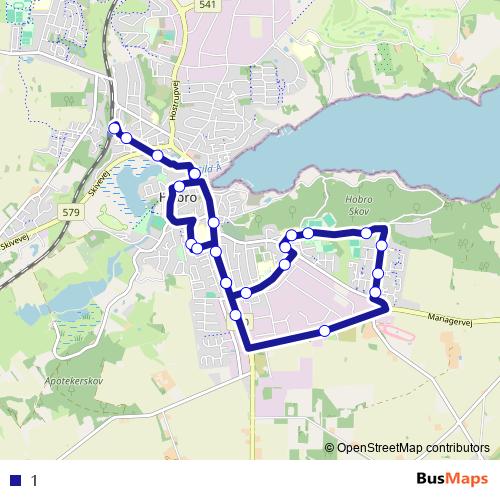 1 bus Line Map
