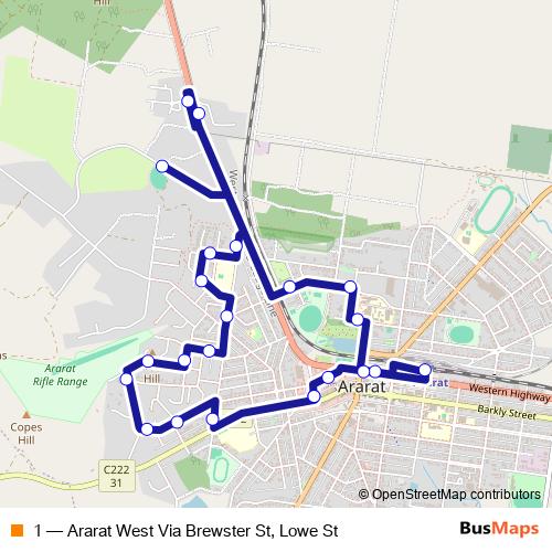 1 bus Line Map